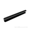 Modern minimalist black zinc alloy handle